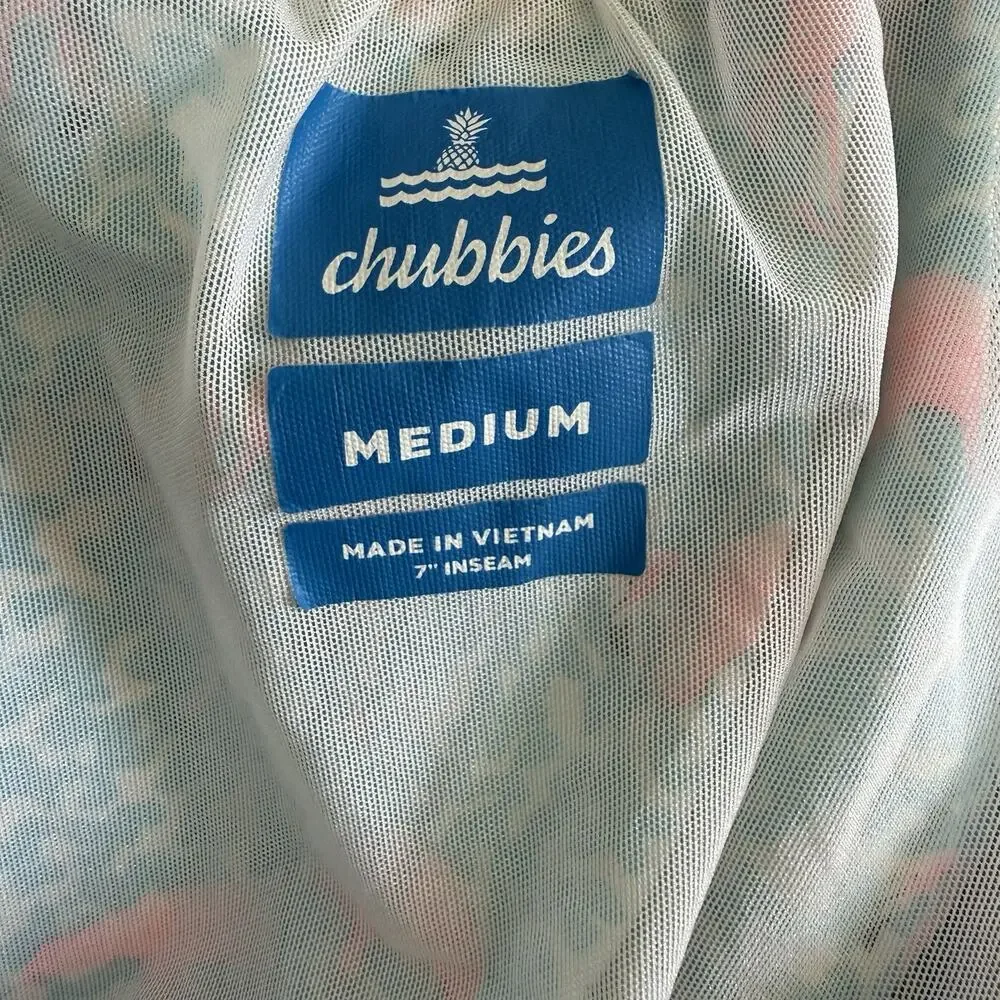 Chubbies The Domingos Are For Flamingos 7” Classic Swim Trunk Medium Lined Beach